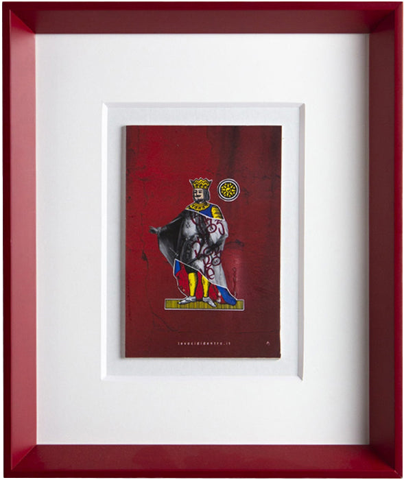 I re di Napoli - versione premium della grafica d'autore con cornice artigianale italiana