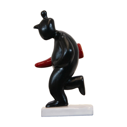 Portatore di fortuna-scultura in resina colorata lucida (vers.grande)
