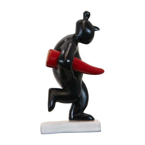 Portatore di fortuna-scultura in resina colorata lucida (vers.grande)