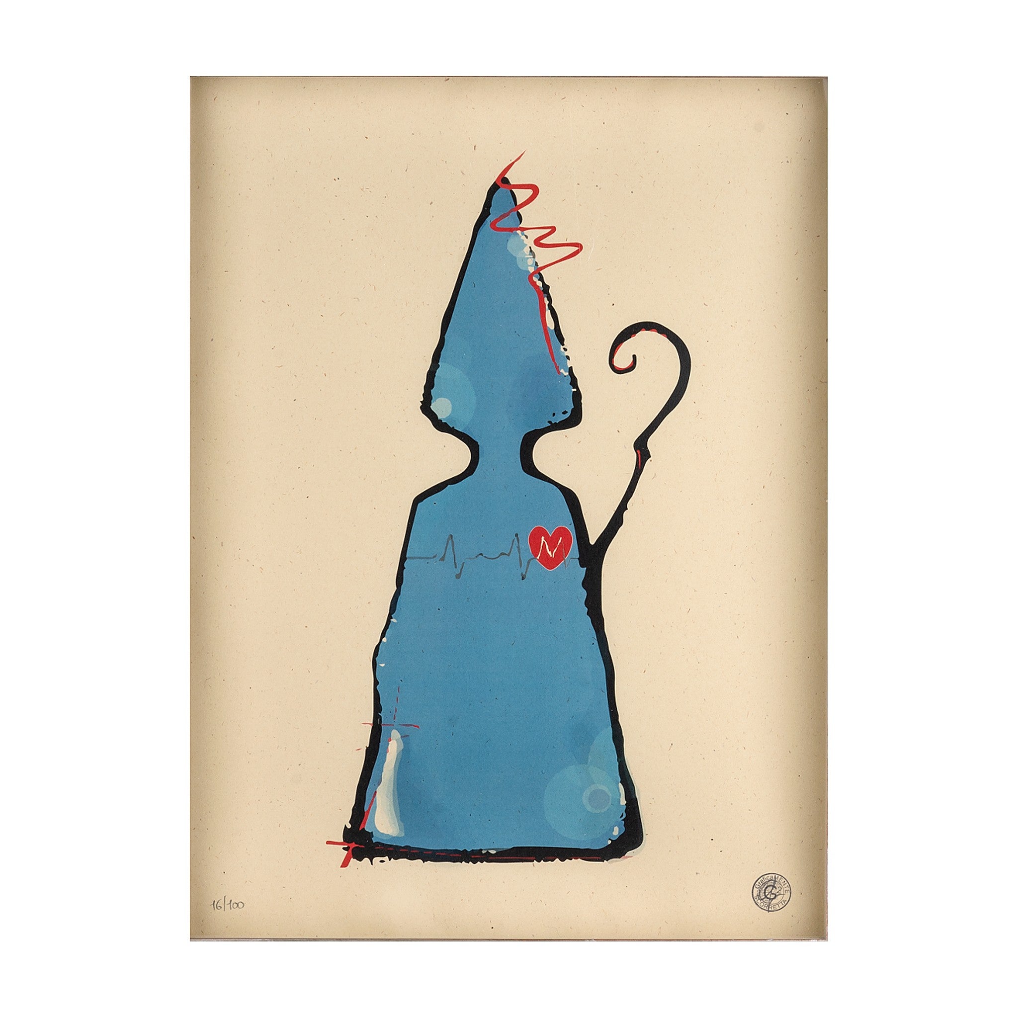 San GennHeart - Special G numbered artwork with Italian handcrafted frame