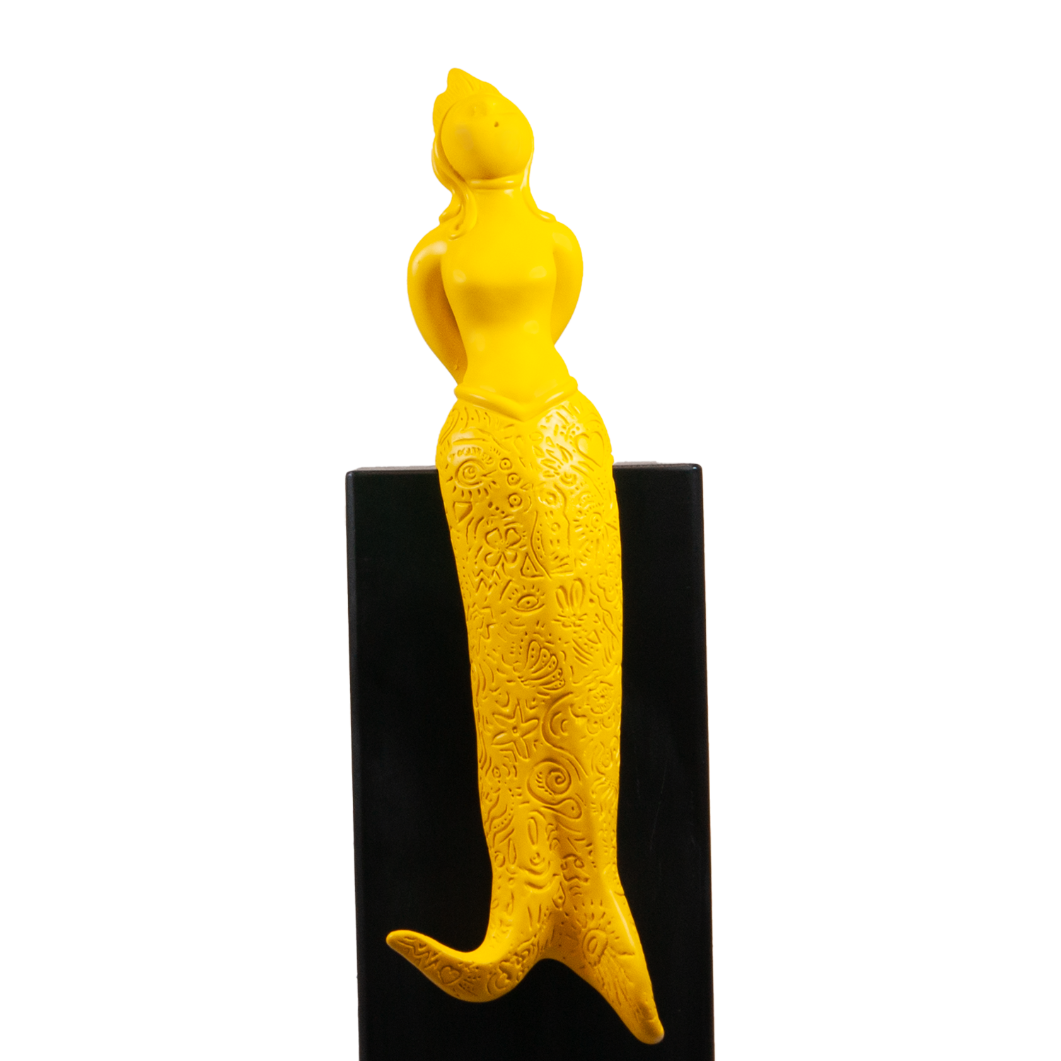 Regina Partenope - scultura in resina colorata bianca della sirena Regina Partenope (vers. grande)