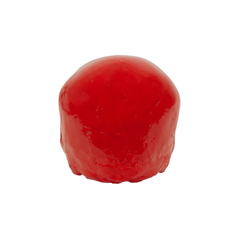 'E capuzzelle, il Culto delle Anime Pezzentelle - Teschi scultura in resina rossa lucida da 14cm