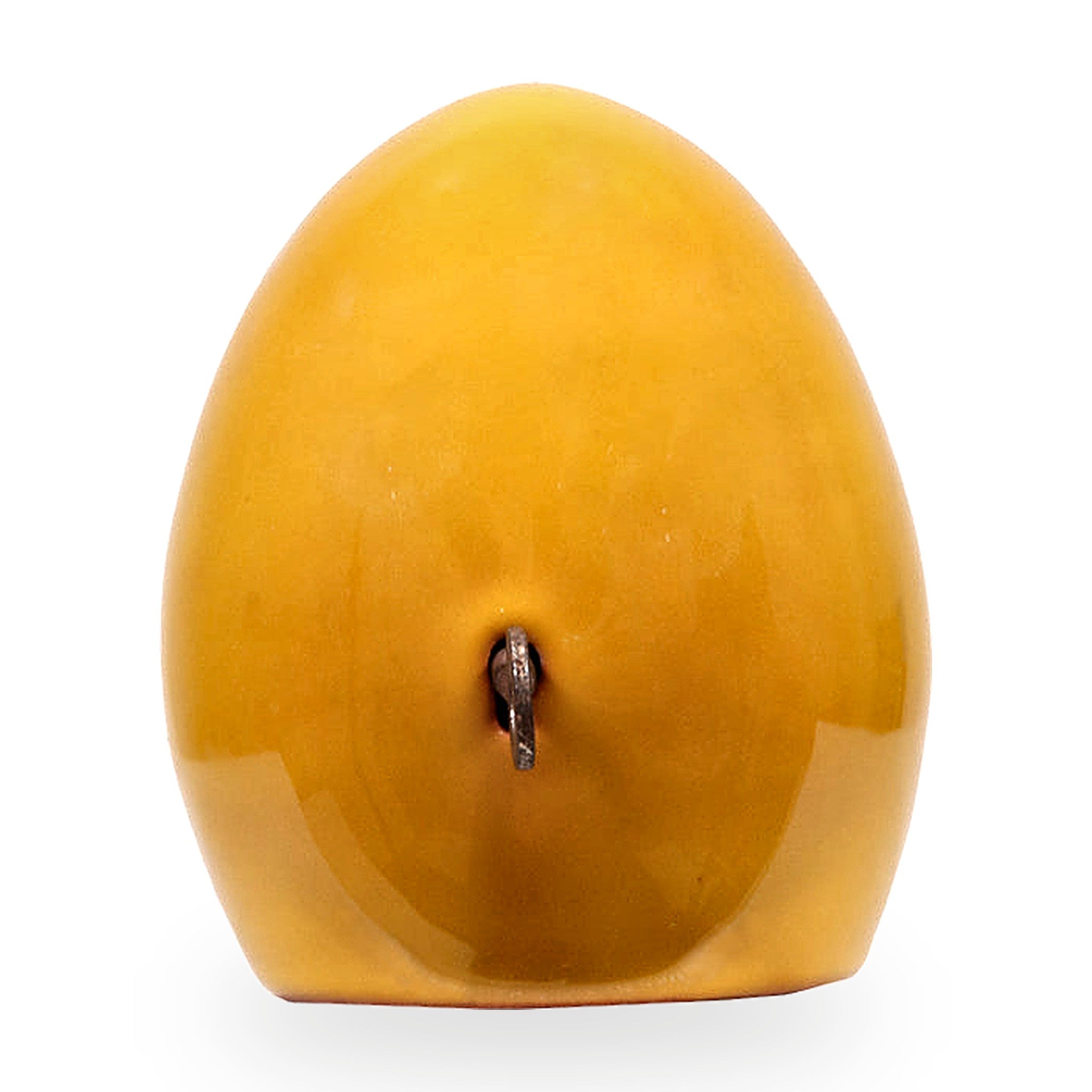 Egg of Virgil, the secrets of Naples - Sculpture in fire-glazed terracotta and iron key