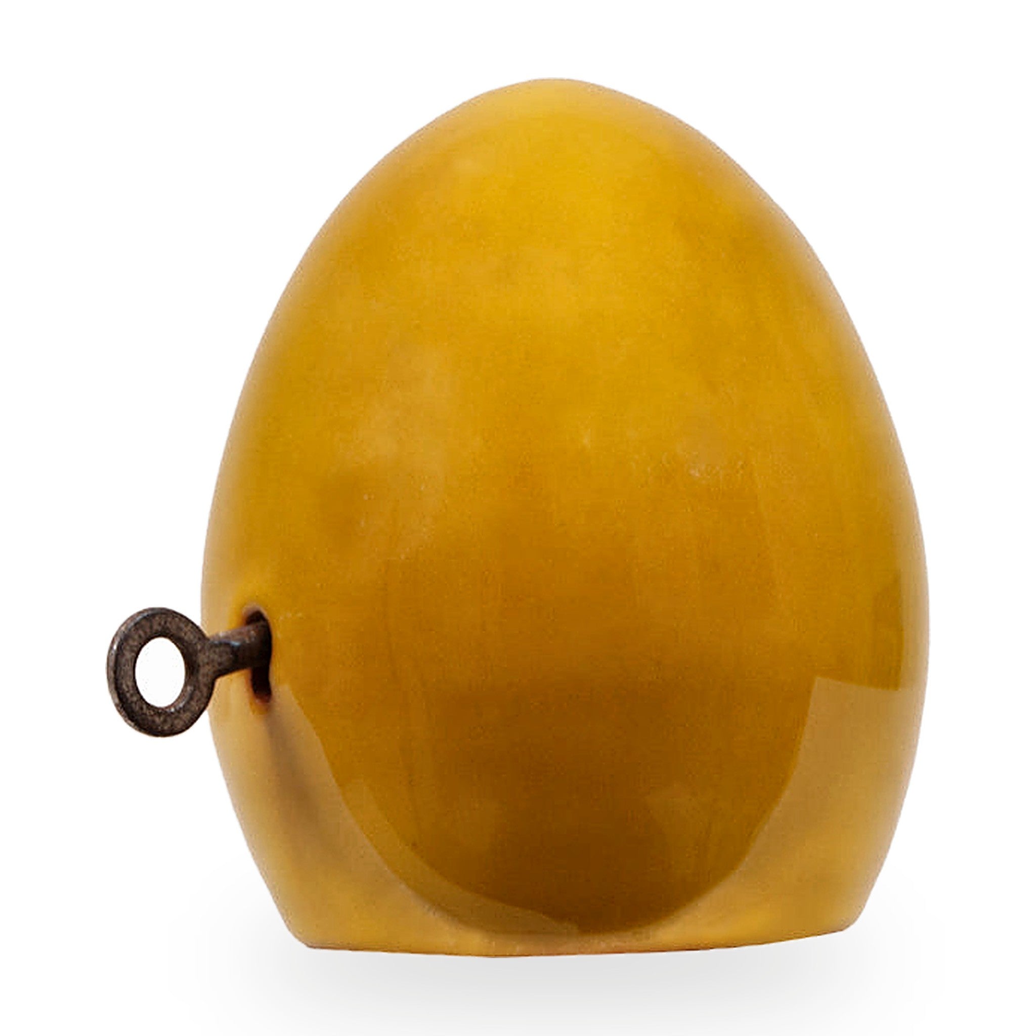 Egg of Virgil, the secrets of Naples - Sculpture in fire-glazed terracotta and iron key