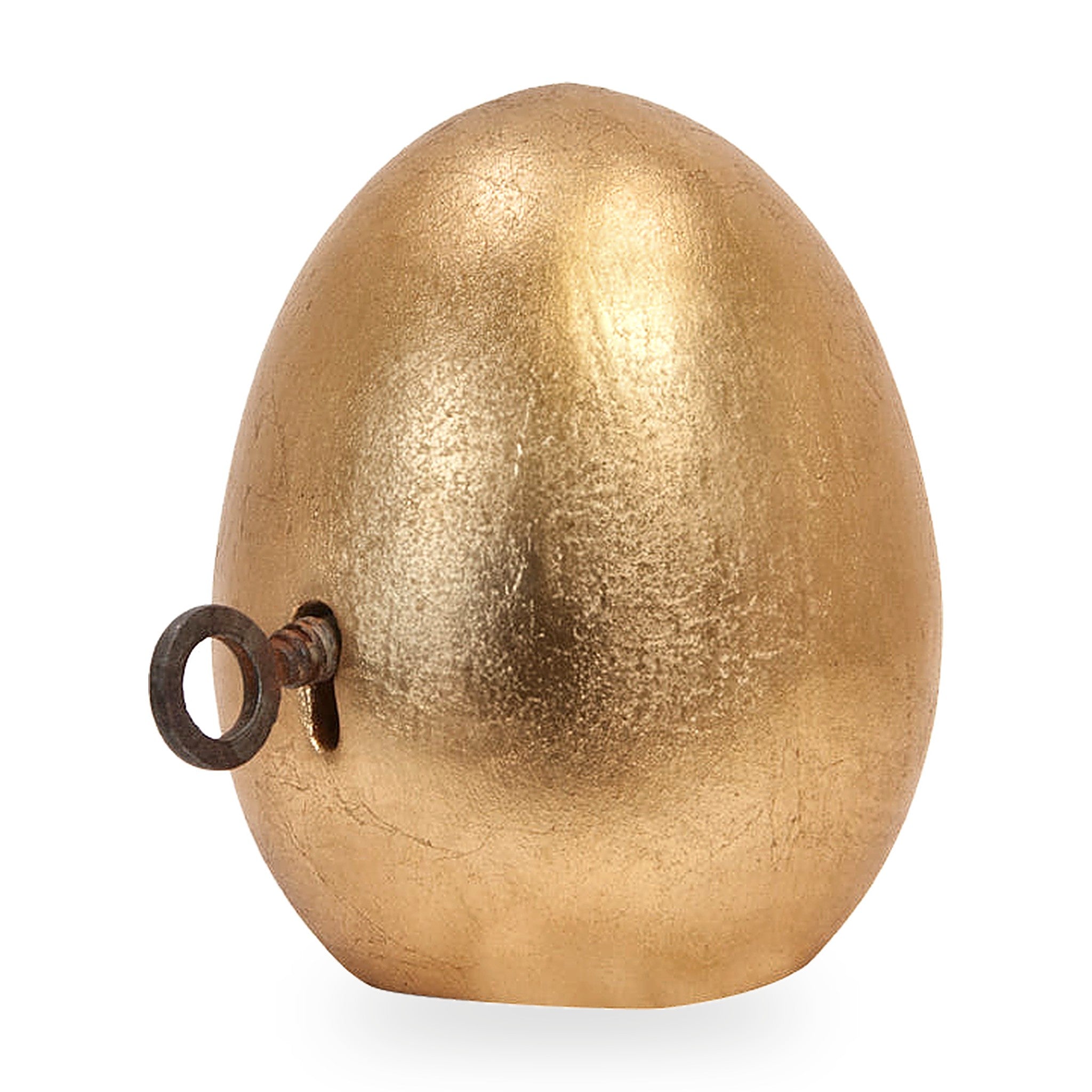 Egg of Virgil, the secrets of Naples - Sculpture in fire-glazed terracotta and iron key