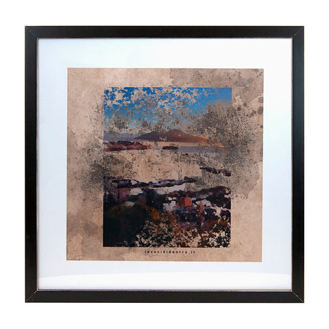 See Naples and then die - author's graphics on the symbols of Naples with an Italian handcrafted frame