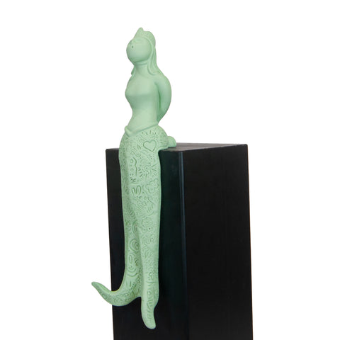 Partenope è cchiù bell' 'e Venere - sculpture in resin on the siren protector of Naples
