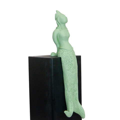 Partenope è cchiù bell' 'e Venere - sculpture in resin on the siren protector of Naples