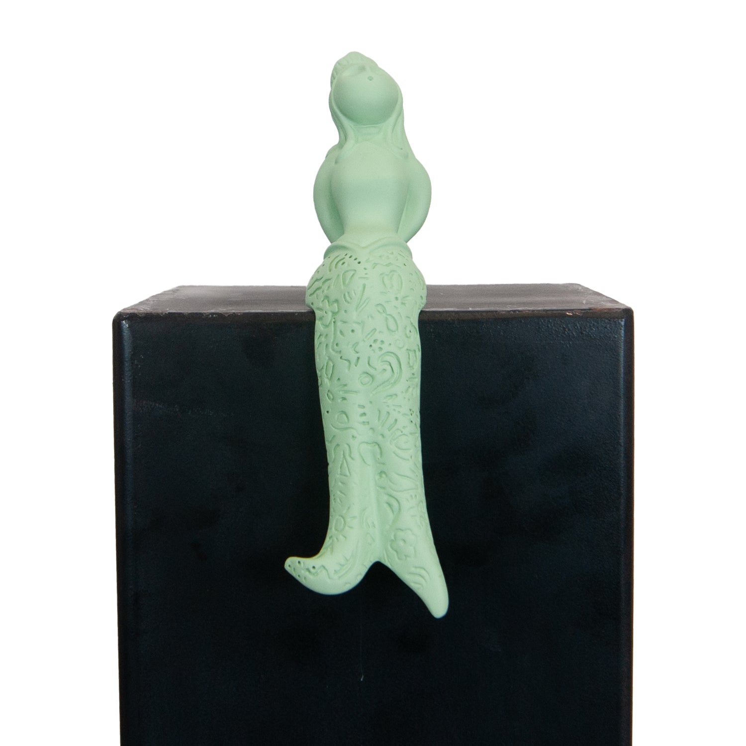 Regina Partenope - scultura in resina colorata verde sirena Regina Partenope (vers. piccola)