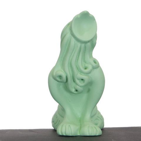 Regina Partenope - scultura in resina colorata verde sirena Regina Partenope (vers. piccola)