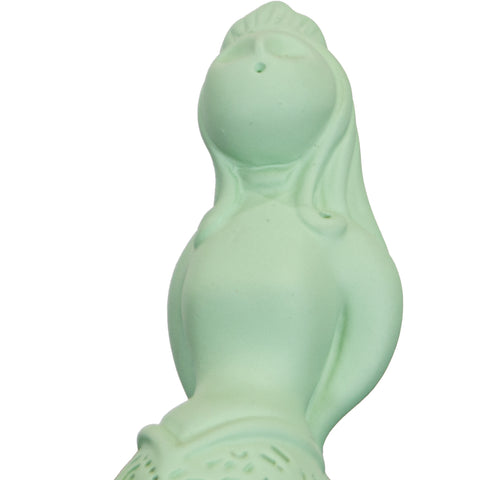 Regina Partenope - scultura in resina colorata verde sirena Regina Partenope (vers. piccola)