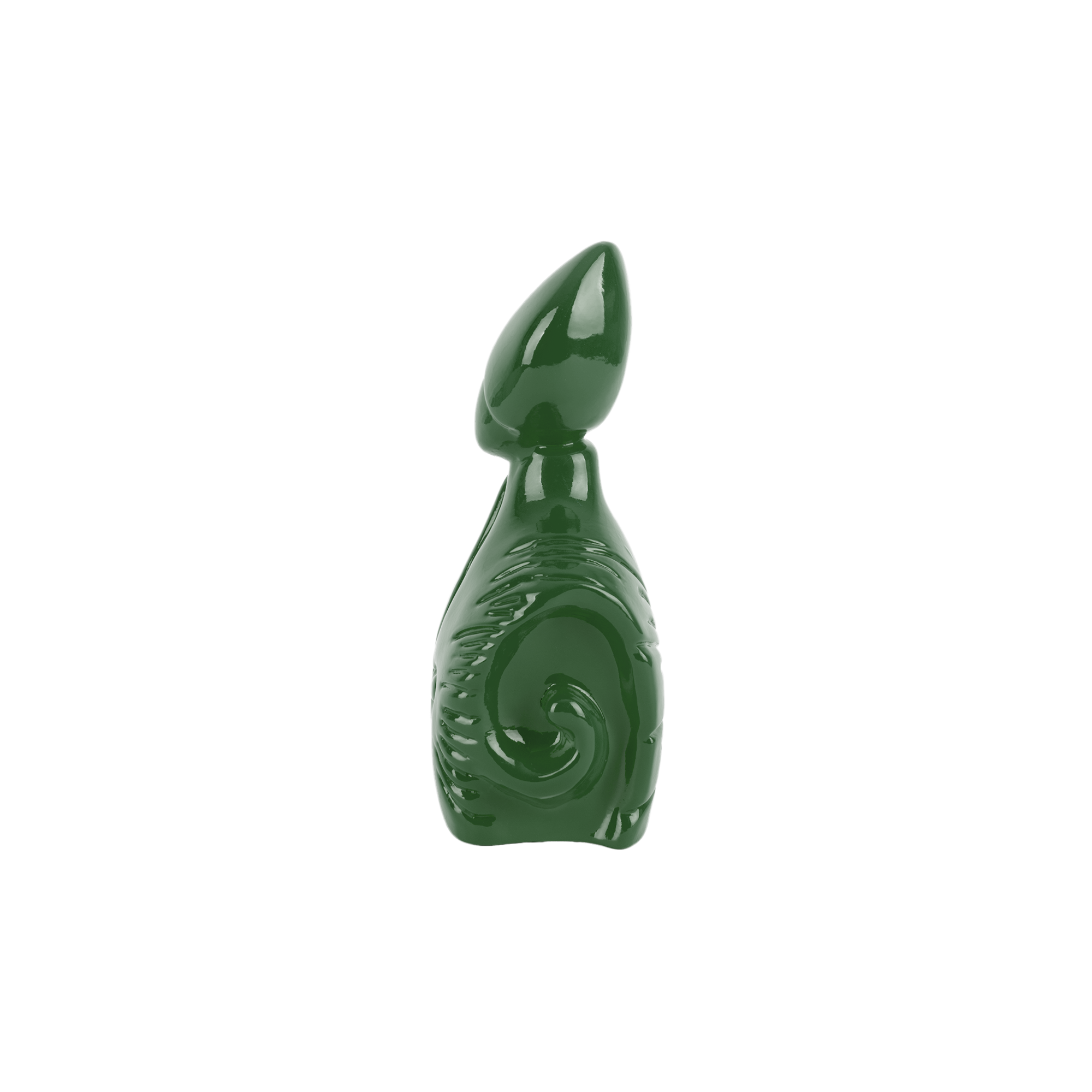 il nuovo San Gennaro - scultura in terracotta verde smaltata a freddo con finitura lucida da 10 cm
