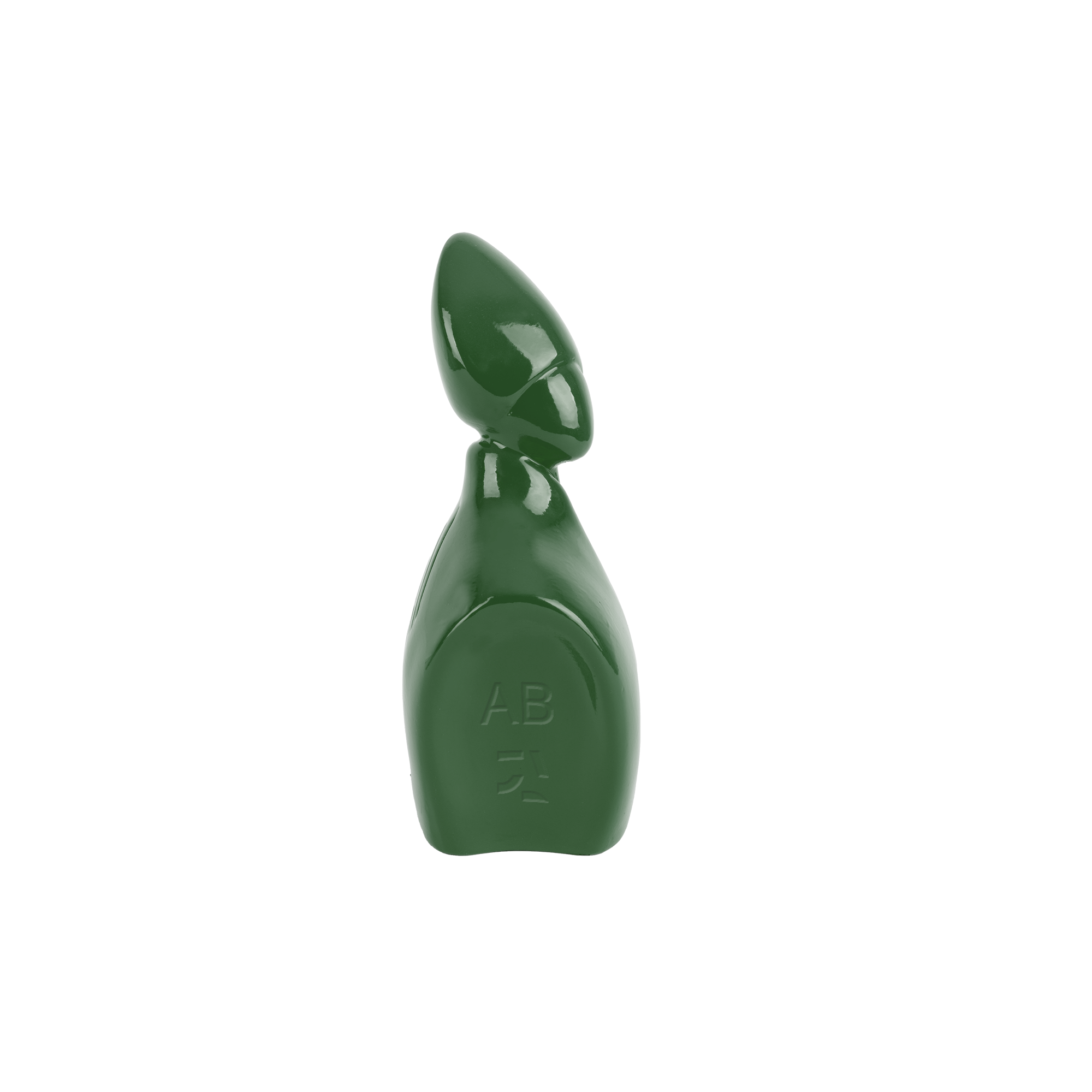 il nuovo San Gennaro - scultura in terracotta verde smaltata a freddo con finitura lucida da 10 cm