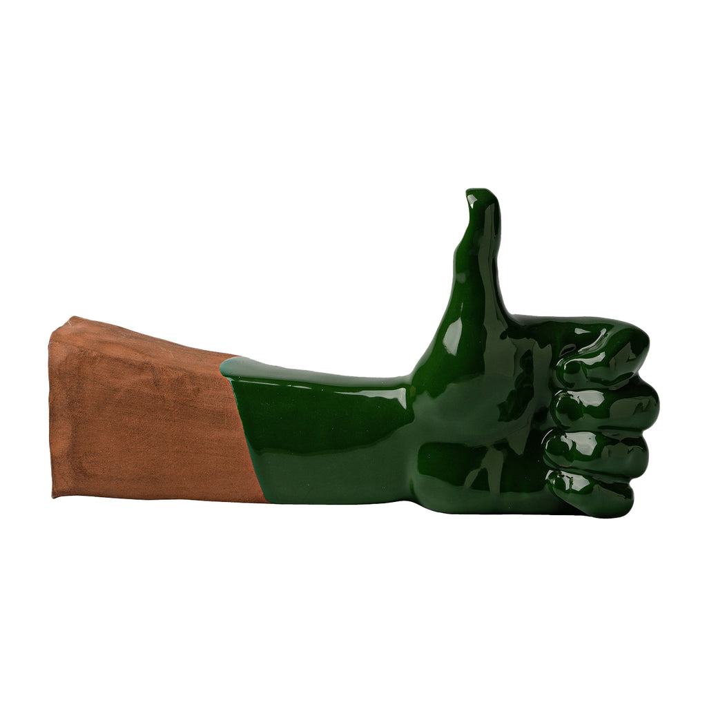 'O Like - scultura in terracotta colorata de 