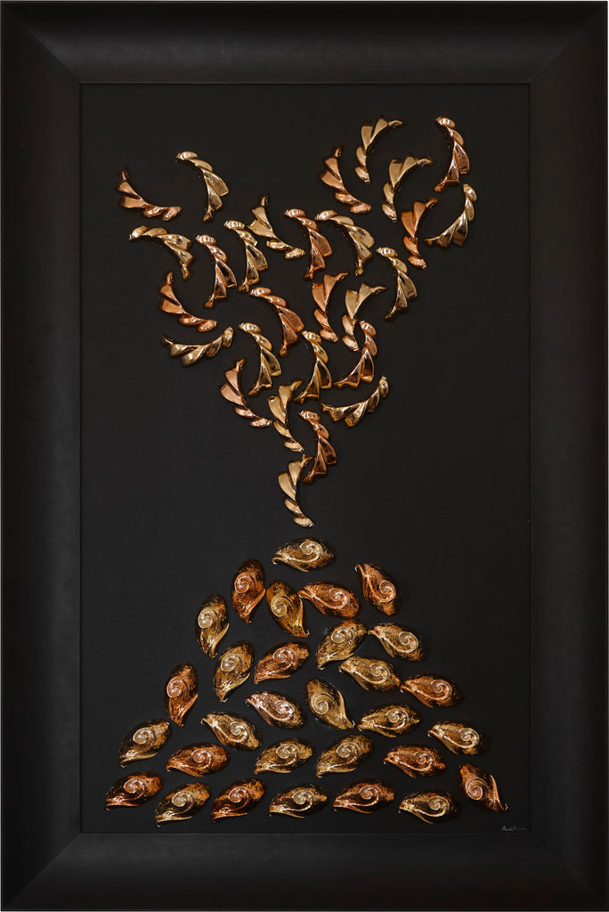 Rena Nera, Vesuvio Terra mia - quadro con sculture in resina con  cornice artigianale italiana