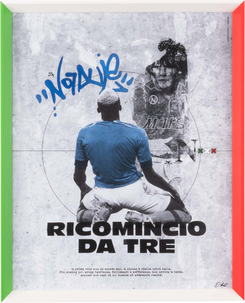 Ricomincio da Tre - Abbiamo un sogno nel cuore, grafica d'autore (vers. 40x50)
