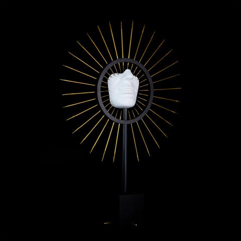Ecce Homo - scultura del Cristo flagellato in legno, gesso e ottone