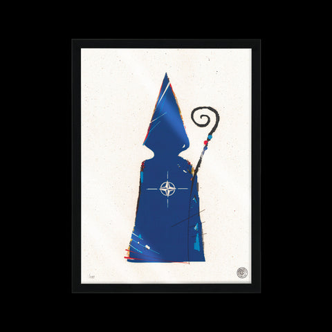 San GenNATO - grafica d'autore Special G numerata con cornice artigianale italiana