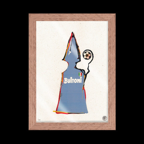 San GennORO - grafica d'autore Special G numerata con cornice artigianale italiana