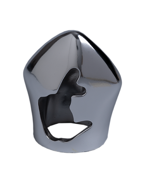 Gestus – sculpture in chromed resin of the miter of San Gennaro (ver. 13 cm) in partnership with the Academy of Fine Arts of Naples