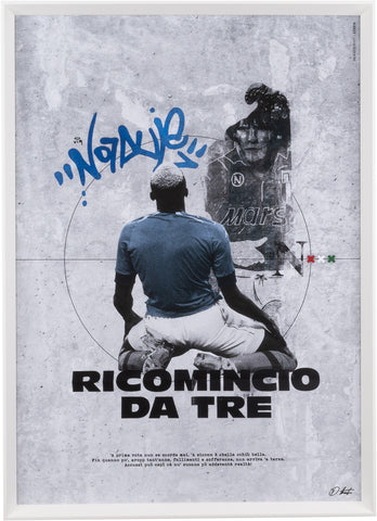 Ricomincio da Tre - Abbiamo un sogno nel cuore, grafica d'autore (vers. 50x60)