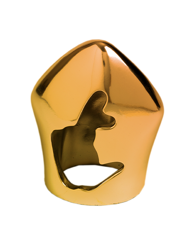 Gestus – sculpture in chromed resin of the miter of San Gennaro (ver. 13 cm) in partnership with the Academy of Fine Arts of Naples