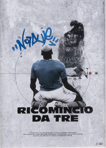 Ricomincio da Tre - Abbiamo un sogno nel cuore, grafica d'autore (vers. 50x60)